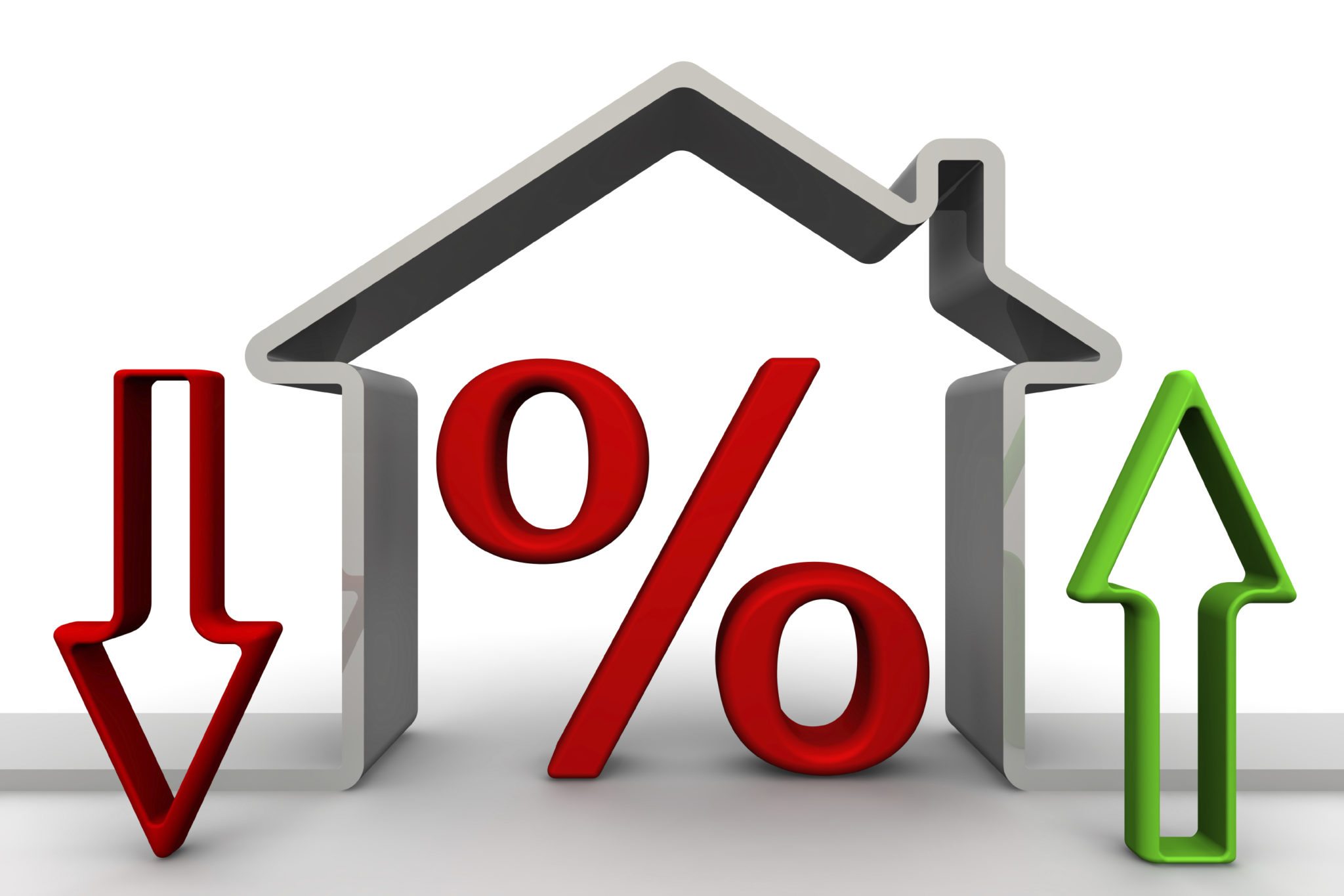 Changes percent on mortgages. Concept